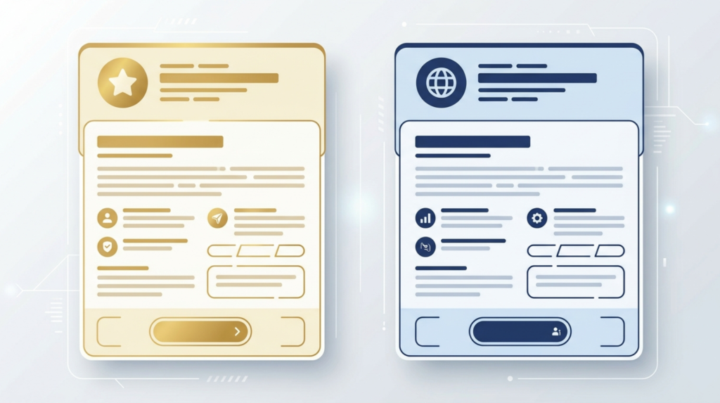 Two clean info-card style boxes side by side.